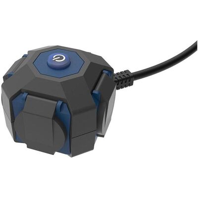 Simon, Verlängerungskabel, Expert extender 4 sockets with cover ip44 h07rn-f 3g1,5 mm² 16 a 230v 1,4 m black/blue (1.40 m, CEE 7/4) Simon, Verlängerungskabel, Expert extender 4 sockets with cover ip44 h07rn-f 3g1,5 mm² 16 a 230v 1,4 m black/blue (1.40 m, CEE 7/4)