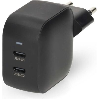 Nedis Netzladegerät 35 W GaN PD3.0 Schnellladefunktion 1.75 / 2.33 / 2.92 / 3.0 A Anzahl (35 W, 2 Ports), USB Ladegerät, Schwarz Nedis Netzladegerät 35 W GaN PD3.0 Schnellladefunktion 1.75 / 2.33 / 2.92 / 3.0 A Anzahl (35 W, 2 Ports), USB Ladegerät, Schwarz