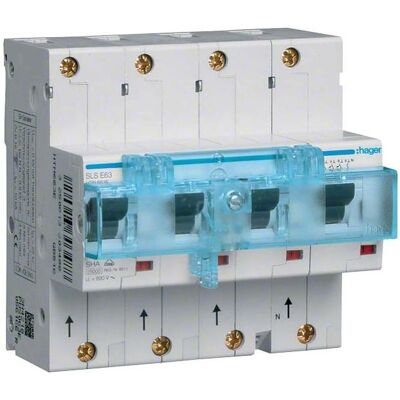 Hager, Schutzschalter, HAG HTN616C SLS-Schalter 3P+N Cs 16A Hutschiene Hager, Schutzschalter, HAG HTN616C SLS-Schalter 3P+N Cs 16A Hutschiene