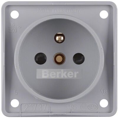 Berker, Steckdose, Integro Flow Einzelsteckdose mit Berker, Steckdose, Integro Flow Einzelsteckdose mit