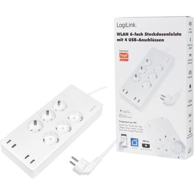 LogiLink, Steckdosenleiste, Smart Home Wi-Fi Outlet Strip 6Port + USB (6x, CEE 7/3, 1.80 m) LogiLink, Steckdosenleiste, Smart Home Wi-Fi Outlet Strip 6Port + USB (6x, CEE 7/3, 1.80 m)