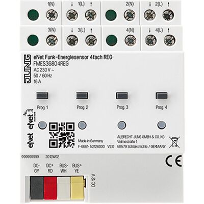 JUNG, Zubehör Schalterprogramm, Funk-Energiesensor REG, 4-kanalig FMES36804REG JUNG, Zubehör Schalterprogramm, Funk-Energiesensor REG, 4-kanalig FMES36804REG