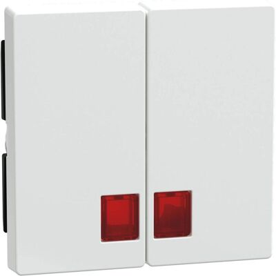 Merten, Zubehör Schalterprogramm, Doppelwippe mit rotem Symbolfenster, MEG3456-0325 Merten, Zubehör Schalterprogramm, Doppelwippe mit rotem Symbolfenster, MEG3456-0325