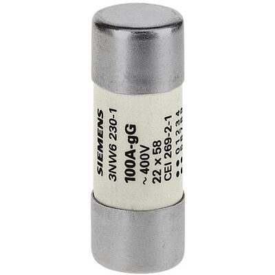 Siemens Modell 3NW6222-1 22x58mm 63A Sicherung - gG AC 500V Siemens Modell 3NW6222-1 22x58mm 63A Sicherung - gG AC 500V