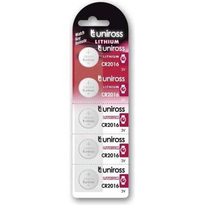 Uniross Lithium Button CR2016 3V - SP5 (5 Stk., CR2016), Batterien + Akkus Uniross Lithium Button CR2016 3V - SP5 (5 Stk., CR2016), Batterien + Akkus