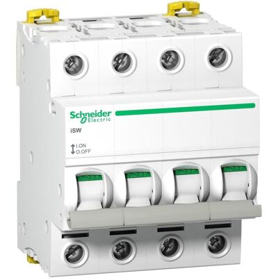 Schneider Electric, Systemstromversorgung, Acti9 iSW Switch Disconnector 4P 125A Schneider Electric, Systemstromversorgung, Acti9 iSW Switch Disconnector 4P 125A