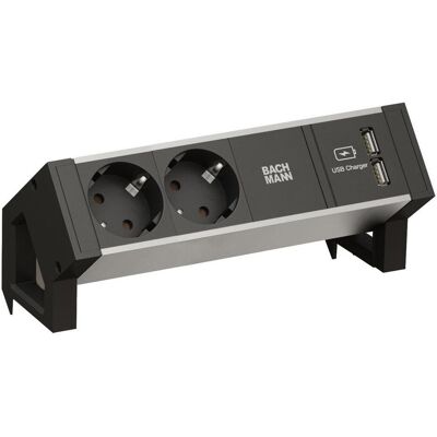 Bachmann 937.8001 - Steckdosenleiste mit USB, Schwarz Bachmann 937.8001 - Steckdosenleiste mit USB, Schwarz