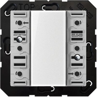 JUNG, Lichtschalter + Storenschalter, Wandsender-Eins KNX-Funk A AP 3Kan A5073RFTSM JUNG, Lichtschalter + Storenschalter, Wandsender-Eins KNX-Funk A AP 3Kan A5073RFTSM