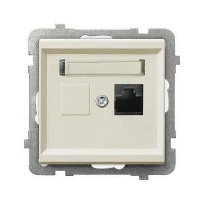 Ospel, Steckdose, Computersteckdose Sonata Single RJ45 5e ecru (GPK-1R Ospel, Steckdose, Computersteckdose Sonata Single RJ45 5e ecru (GPK-1R