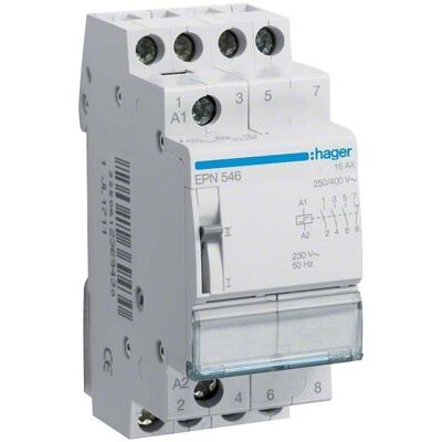 Hager HAG EPN546 3S 1Ã 16A 230V Fernschalter, Relais Hager HAG EPN546 3S 1Ã 16A 230V Fernschalter, Relais