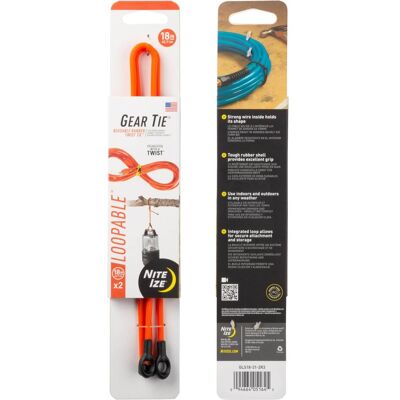 Nite Ize, Kabelbinder, Gear Tie18" Loopable™ Twist orange (Befestigungsschlaufen, 457.20 mm, 2 Stk.) Nite Ize, Kabelbinder, Gear Tie18" Loopable™ Twist orange (Befestigungsschlaufen, 457.20 mm, 2 Stk.)