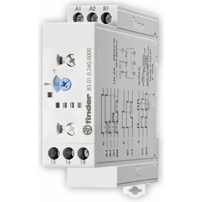 Finder Zeitrelais 1P 16A 24 - 240V AC, Relais Finder Zeitrelais 1P 16A 24 - 240V AC, Relais