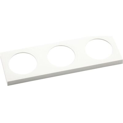 Berker, Zubehör Schalterprogramm, Integro Pure Steckdosen-Rahmen 3-fach, KS polarweiss glänzend Berker, Zubehör Schalterprogramm, Integro Pure Steckdosen-Rahmen 3-fach, KS polarweiss glänzend
