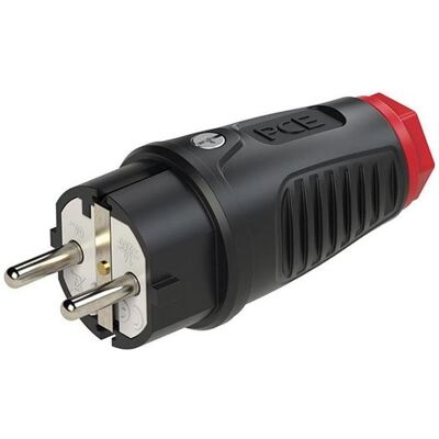PCE, Netzstecker + Netzkupplung, Stecker Schutzkontaktstecker Gummi IP44 0511-sr PCE, Netzstecker + Netzkupplung, Stecker Schutzkontaktstecker Gummi IP44 0511-sr