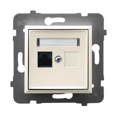 Ospel, Steckdose, ARIA Gniazdo komputerowe pojedyncze, kat. 5e MMC ecru GPK-1U/K/m/27 Ospel, Steckdose, ARIA Gniazdo komputerowe pojedyncze, kat. 5e MMC ecru GPK-1U/K/m/27
