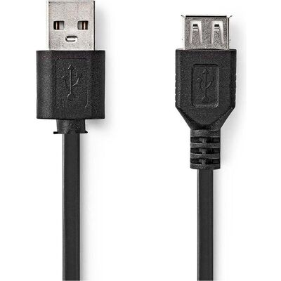 Nedis USB-Kabel USB 2.0 USB-A Stecker USB-A Buchse 480 Mbps Vernickelt 0.20 m Rund P (0.20 m, USB 2.0), USB Kabel Nedis USB-Kabel USB 2.0 USB-A Stecker USB-A Buchse 480 Mbps Vernickelt 0.20 m Rund P (0.20 m, USB 2.0), USB Kabel