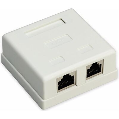 Goobay 2-port RJ45 Anschlussdose, CAT 6, STP, Zubehör Netzwerk Goobay 2-port RJ45 Anschlussdose, CAT 6, STP, Zubehör Netzwerk