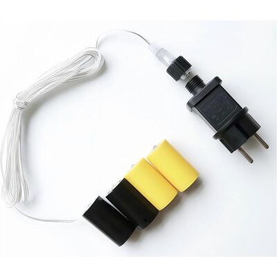 Norka C-Batterie-Adapter - ersetzt 2-3 C-Batterien durch Strom, Batterie Zubehör, Schwarz, Gelb Norka C-Batterie-Adapter - ersetzt 2-3 C-Batterien durch Strom, Batterie Zubehör, Schwarz, Gelb