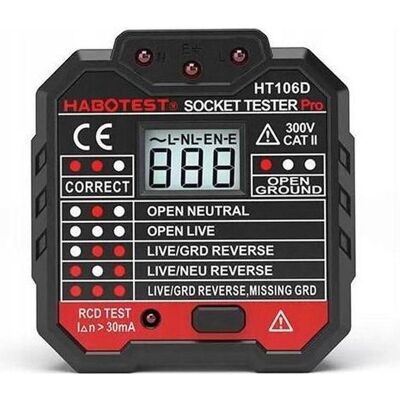 Habotest, Multimeter, HT106D Steckdosentester (CAT II 300V) Habotest, Multimeter, HT106D Steckdosentester (CAT II 300V)