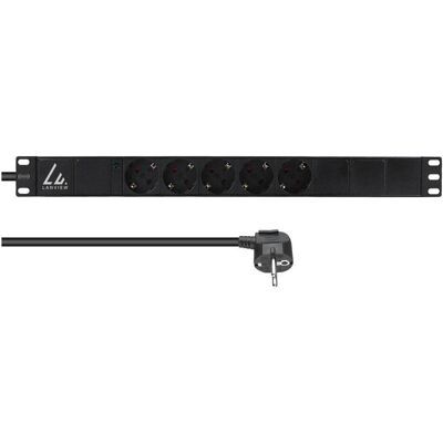Lanview, Steckdosenleiste, 19" rack mount power strip (5x, CEE 7/3) Lanview, Steckdosenleiste, 19" rack mount power strip (5x, CEE 7/3)
