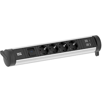 Bachmann Modell 706.002 Steckdosenleiste - 4 Steckdosen, Schalter, USB Bachmann Modell 706.002 Steckdosenleiste - 4 Steckdosen, Schalter, USB