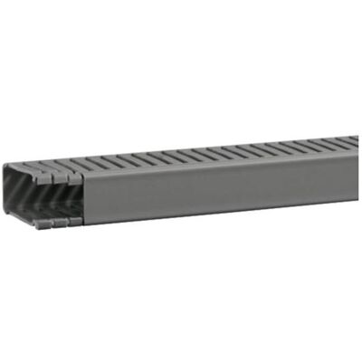 Hager, Leitungsführung, Verdrahtungskanal ohne Bodenstanzung aus PVC BA6 60x25mm steingrau (200 cm) Hager, Leitungsführung, Verdrahtungskanal ohne Bodenstanzung aus PVC BA6 60x25mm steingrau (200 cm)