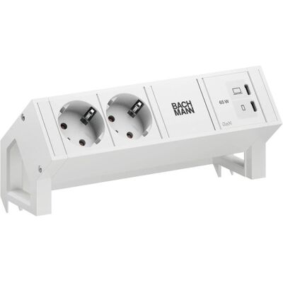 Bachmann, Steckdosenleiste, DESK2 PURE WHITE 2xCEE7/3 (2x, CEE 7/3) Bachmann, Steckdosenleiste, DESK2 PURE WHITE 2xCEE7/3 (2x, CEE 7/3)