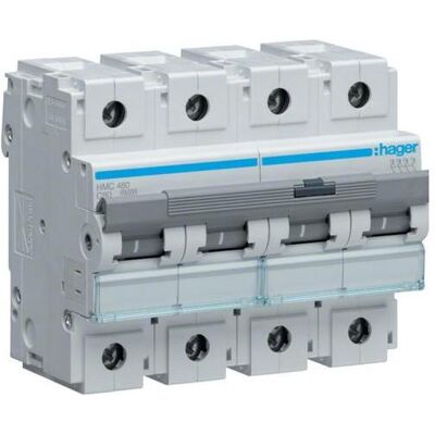 Hager, Schutzschalter, HAG HMC480 Leistungsschalter 4P 15kA C-80A 6M Hager, Schutzschalter, HAG HMC480 Leistungsschalter 4P 15kA C-80A 6M
