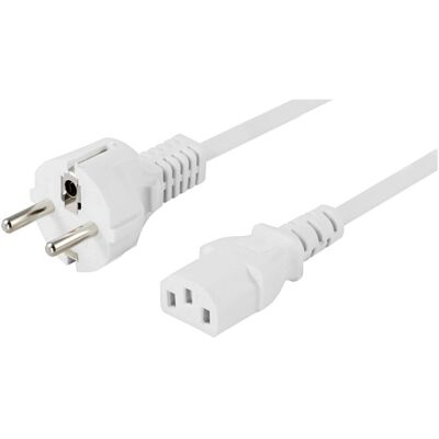 Deltaco DEL-111NV - Strømkabel - CEE 7/7 (han) lige til IEC 60320 C13 lige - AC 250 V - 10 A - 10 m (10 m), Stromkabel, Weiss Deltaco DEL-111NV - Strømkabel - CEE 7/7 (han) lige til IEC 60320 C13 lige - AC 250 V - 10 A - 10 m (10 m), Stromkabel, Weiss