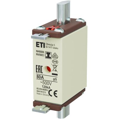 Eti, Sicherung, NH-Sicherungseinsatz C00 Kombi 80A Eti, Sicherung, NH-Sicherungseinsatz C00 Kombi 80A