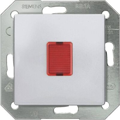 Siemens Lichtsignal alu Basis+zentr.Abdeckpl AGL 5TD2866, Schalter + Taster, Silber Siemens Lichtsignal alu Basis+zentr.Abdeckpl AGL 5TD2866, Schalter + Taster, Silber