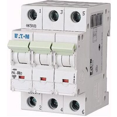 Eaton PXL-C8/3 - 3-poliger Leitungsschutzschalter - 8A - Typ C Eaton PXL-C8/3 - 3-poliger Leitungsschutzschalter - 8A - Typ C