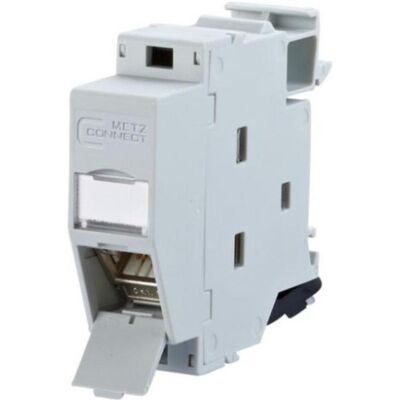 Metz Connect Hutschienenmodul - RJ45 Cat6A - 45° PoE Unterstützung Metz Connect Hutschienenmodul - RJ45 Cat6A - 45° PoE Unterstützung