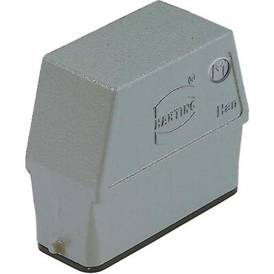 Harting HAN A Steckerhülse, hoch, Typ 16Amit M25-Einführung Metall, Elektronikkabel + Stecker, Grau Harting HAN A Steckerhülse, hoch, Typ 16Amit M25-Einführung Metall, Elektronikkabel + Stecker, Grau