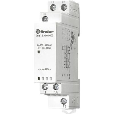 Finder 400V 3-Phasenüberwachung, 1 W, Bahn, Relais Finder 400V 3-Phasenüberwachung, 1 W, Bahn, Relais