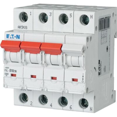 Eaton, Schutzschalter, MOE PXL-C10/3N LS-Schalter 10A 3+N-p C-Char Eaton, Schutzschalter, MOE PXL-C10/3N LS-Schalter 10A 3+N-p C-Char