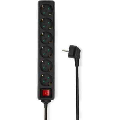 Nedis, Steckdosenleiste, Steckdosenleiste Schutzkontakt / Typ F (CEE 7/7) 6-Wege 3.00 m 3680 W 16 A Art der (6x, CEE 7/7, 3 m) Nedis, Steckdosenleiste, Steckdosenleiste Schutzkontakt / Typ F (CEE 7/7) 6-Wege 3.00 m 3680 W 16 A Art der (6x, CEE 7/7, 3 m)