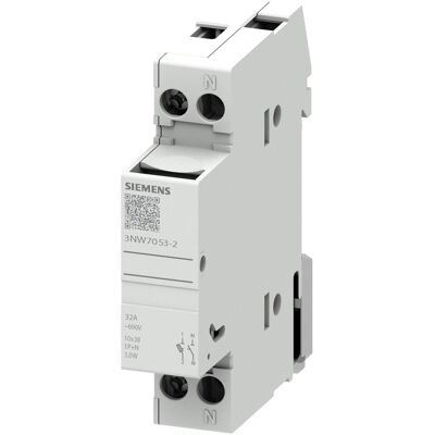 Siemens Sicherung, Zylindersicherungshalter 10x38 32A 1P+N (32 A) Siemens Sicherung, Zylindersicherungshalter 10x38 32A 1P+N (32 A)