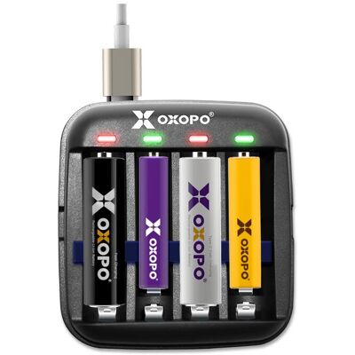 Oxopo Multi-Function Charger (AA, AAA), Akku Ladegerät Oxopo Multi-Function Charger (AA, AAA), Akku Ladegerät