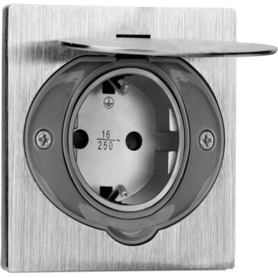 Orno Modell - IP44 Edelstahl Hermetisch Schuko Steckdose - Elektrosteckdose Orno Modell - IP44 Edelstahl Hermetisch Schuko Steckdose - Elektrosteckdose