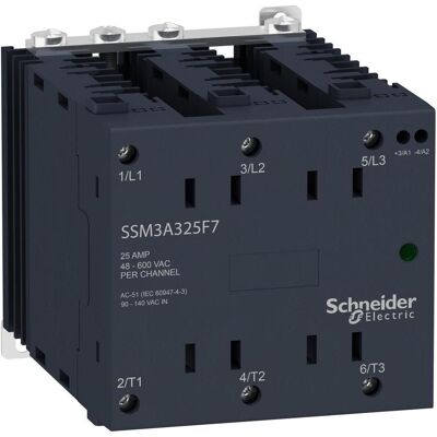 Schneider Electric SSM3A325BD - Halbleiterrelais 3-Phasen, 48-600V, 25A - Hutschiene Schneider Electric SSM3A325BD - Halbleiterrelais 3-Phasen, 48-600V, 25A - Hutschiene