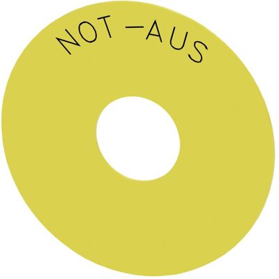 Siemens 3SU1900-0BC31-0AS0 Not-Halt-Aufkleber - Sicherheitsetikett Siemens 3SU1900-0BC31-0AS0 Not-Halt-Aufkleber - Sicherheitsetikett