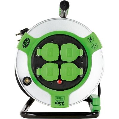REV, Kabelrolle, 0011215412 Kabeltrommel Stahl 4f 25m IP44 H05RR-F3G1,6 (25 m, 1.50 mm²) REV, Kabelrolle, 0011215412 Kabeltrommel Stahl 4f 25m IP44 H05RR-F3G1,6 (25 m, 1.50 mm²)
