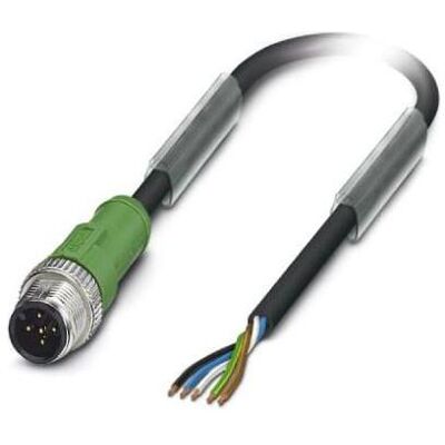Phoenix Contact SAC-5P-M12MS/3,0-PUR, Elektronikkabel + Stecker, Schwarz Phoenix Contact SAC-5P-M12MS/3,0-PUR, Elektronikkabel + Stecker, Schwarz