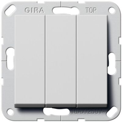 Gira 2844015, Schalter + Taster, Grau Gira 2844015, Schalter + Taster, Grau