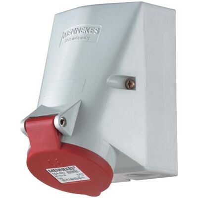 Mennekes 421 - Wanddose TwinCONTACT 32A,4p,6h,400V IP44 Mennekes 421 - Wanddose TwinCONTACT 32A,4p,6h,400V IP44