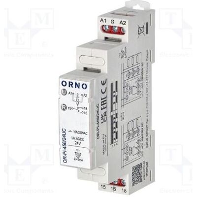 Orno Bistabiles Installationsrelais 24 V/DC, DIN-Schiene - Relais Orno Bistabiles Installationsrelais 24 V/DC, DIN-Schiene - Relais