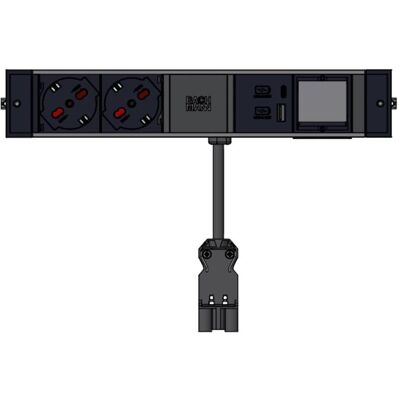 Bachmann, Steckdosenleiste, DESK RAIL 2xP40 1xUSB 941.328A&C 22W 1xCM 2.0m GST18 (2x, GST18, 2 m) Bachmann, Steckdosenleiste, DESK RAIL 2xP40 1xUSB 941.328A&C 22W 1xCM 2.0m GST18 (2x, GST18, 2 m)