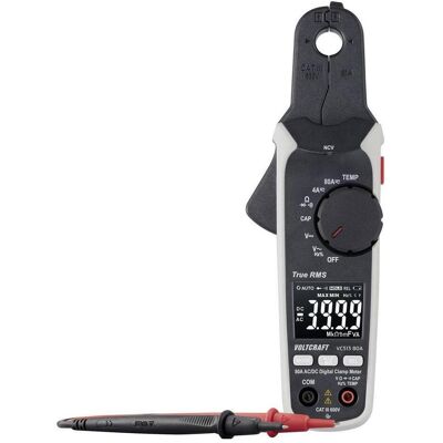Voltcraft, Multimeter, VC513 80A Stromzange Auflösung 1 mA CAT III 600 V Anzeige (Counts): 40 (CAT III 600V, Zangenstrommesser) Voltcraft, Multimeter, VC513 80A Stromzange Auflösung 1 mA CAT III 600 V Anzeige (Counts): 40 (CAT III 600V, Zangenstrommesser)