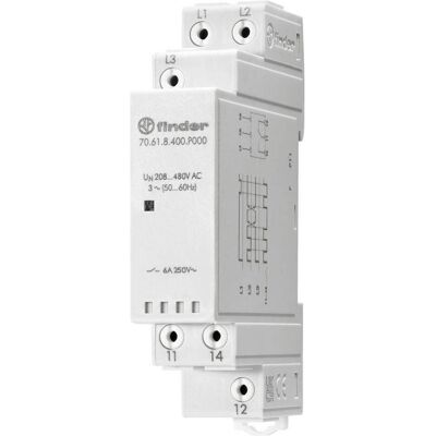 Finder 400V 3-Phasenüberwachung, 1 W, mit Push-In-Klemmen, Relais Finder 400V 3-Phasenüberwachung, 1 W, mit Push-In-Klemmen, Relais